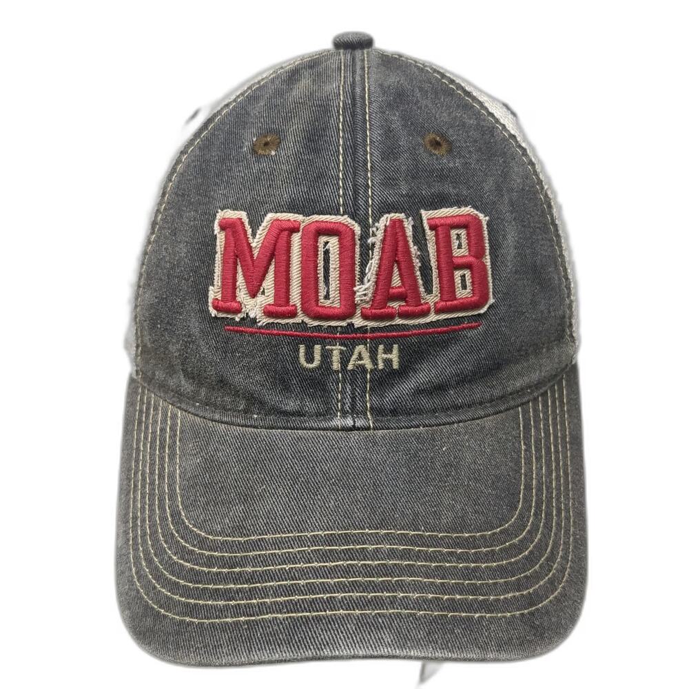Legacy Trucker Hat Gray One Size Mesh Back Snapback Moab Utah Red White Green